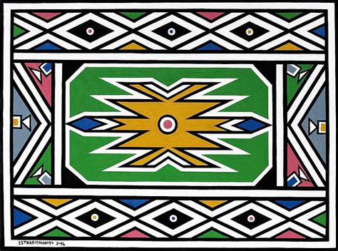 Esther Mahlangu African Crafts African Pattern African Art