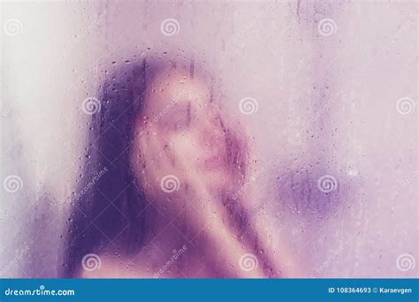 beautiful woman in the shower behind glass stock image image of instagram enjoy 108364693
