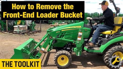 How To Remove The Bucket On A John Deere Compact Tractor Youtube
