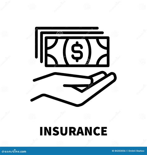 Insurance Icon Or Logo In Modern Line Style High Quality Black Stock