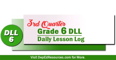 Rd Quarter Daily Lesson Log Grade Deped Resources