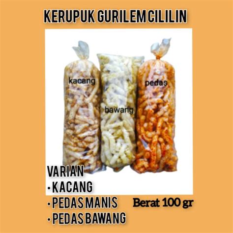 Jual Kerupuk Gurilem Oleh Oleh Cililin Makanan Khas Cemilan Jajanan Bandung Snack Makanan
