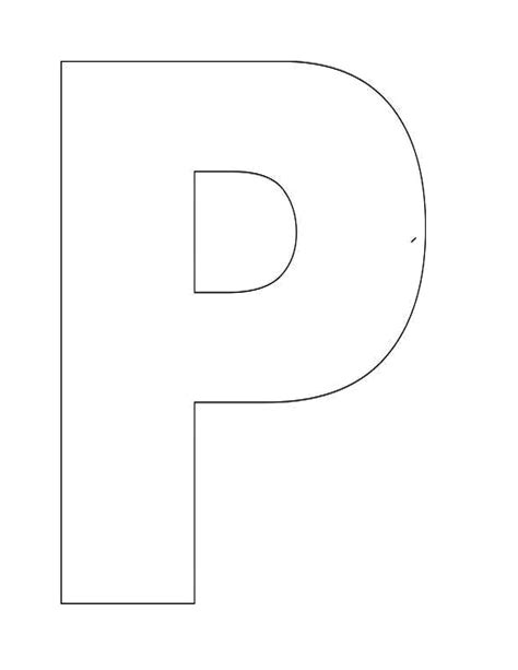 Letter P Template Printable