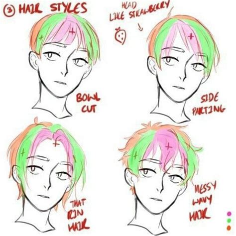 Messy Anime Boy Curly Hair Drawing Hair Trends 2020
