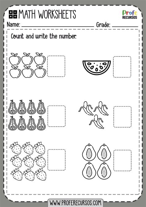 Free Printable Counting Worksheets For Kindergarten