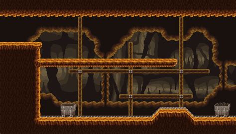 Pixelart Cave Tileset 16x16 Side View By Dieanto