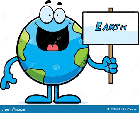 Cartoon Earth Sign Stock Vector Illustration Of Space 47066010
