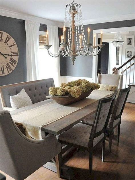 Gorgeous 65 Lasting Farmhouse Dining Room Table And Decor Ideas