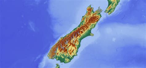 Topographic Map New Zealand Tourist Map Of English
