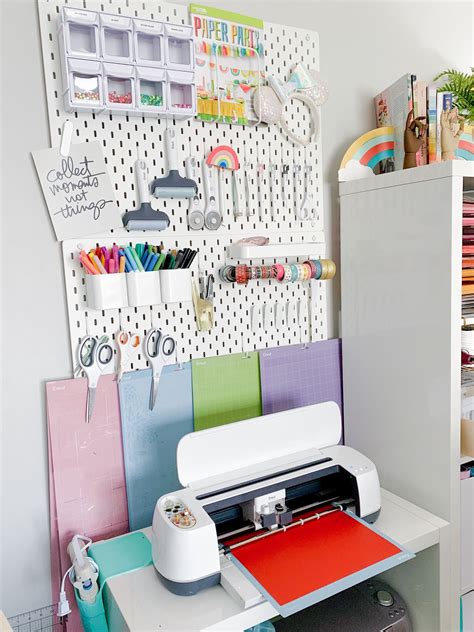 Organize Your Cricut Mats And Tools Pegboard Craft Room Craft Room