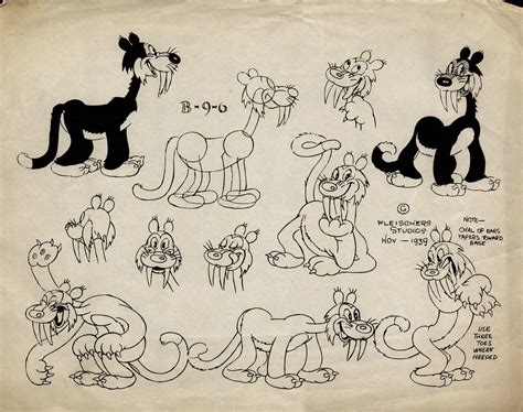Michael Sporn Animation Splog Miscellaneous Models From Fleischer 1930s Cartoons Famous