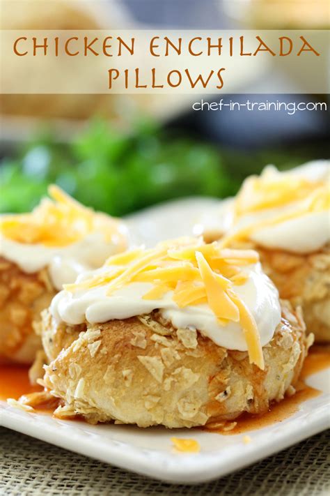 We also found they taste really great with a. Chicken Enchilada Pillows | Chef in Training