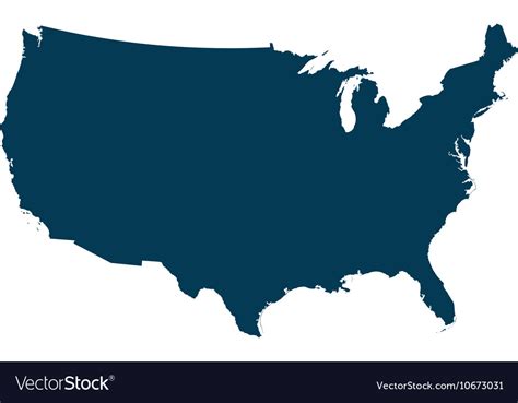 Usa Country Map Royalty Free Vector Image Vectorstock