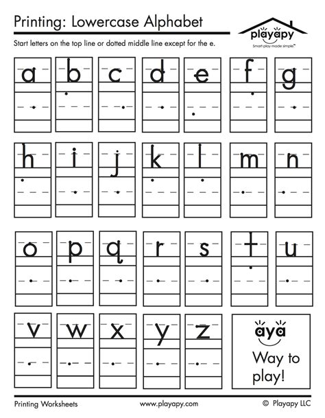 Tracing Lowercase Letters Free Printable