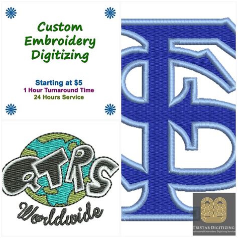 Custom Embroidery Digitizing Logo Digitizing Embroidery Etsy Custom