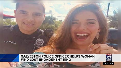 Galveston Police Officer Helps Woman Find Lost Engagement Ring Youtube