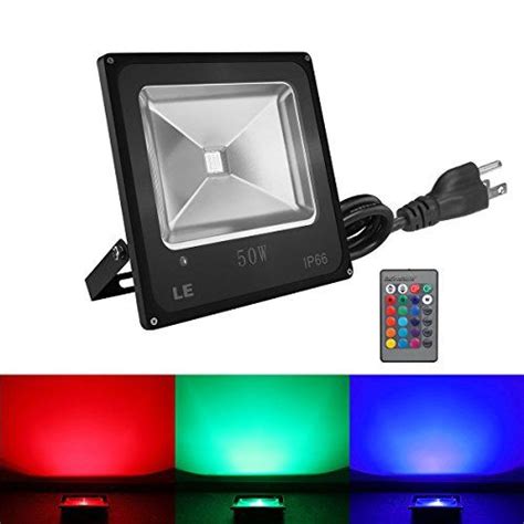 Le 50w Rgb Led Flood Lightdimmable 16 Colors Change 4 Modes With