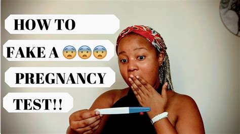 How To Fake A Pregnancy Test 😨😨 S A Youtuber Youtube