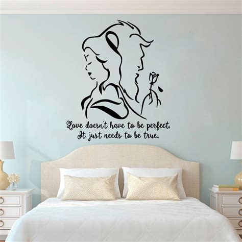Browse our selection of beauty and the beast art prints and find the perfect design for you—created by our community of. Beauty And The Beast Wall Decal Romantic Vinyl Wall ...