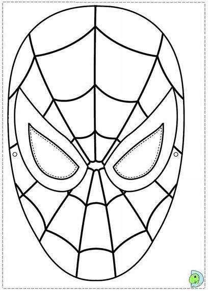 Spiderman Coloring Mask Dinokids Pages Printable