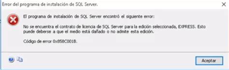 Error Al Instalar SQL Server Express En Windows 10 Ayuda
