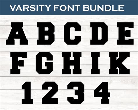 Buy Varsity Font Svg Block Font Svg Sport Font University Font Online