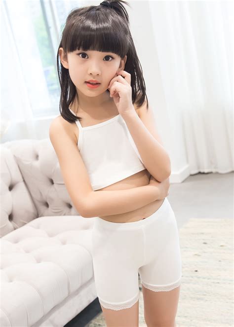 Girls Cotton Suit Small Vest Wear Developmental Period Spring Summer And Autumn Condole Belt