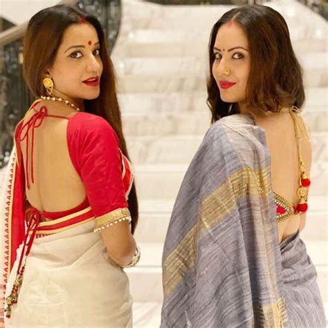 monalisa and puja banerjee put the “sexy” in their sarees with these backless pics
