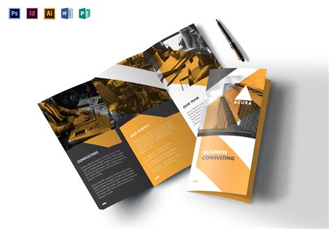 Tri Fold Business Brochure Design Template In Psd Word Publisher