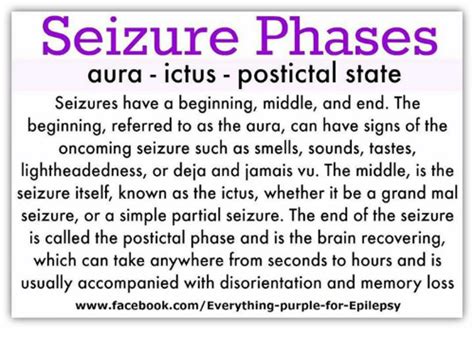 Seizure Phases Aura Ictus Postictal State Seizures Have A Beginning