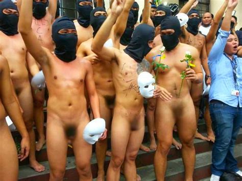 Nude Apo Fratmen Display In Up Manila For Oblation Run