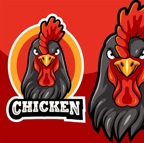 Premium Vector Cartoon Strong Chicken Mascot Design