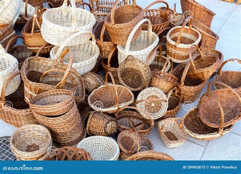 Wicker Baskets Texture Royalty Free Stock Photo