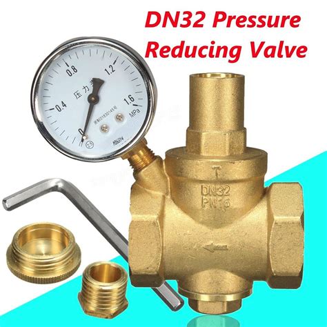 Dn32 Brass Water Pressure Reducing Valve Water Flow Pressure Gauge
