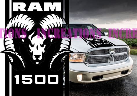 For Universal Hemi Dodge Ram 1500 Hood Stripe Truck Decals Mopar
