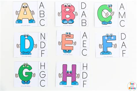 Alphabet Letter Matching Clip Cards Fun With Mama