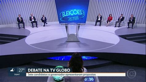Sete Candidatos Ao Governo Do Rio Participam De Debate Na Tv Globo