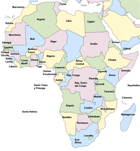 Mapa Continente Africano Para Imprimir Imagui