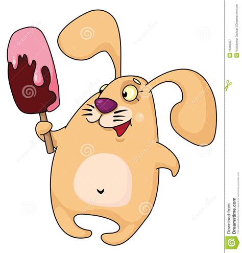 Rabbit With Ice Cream Stock Vector Illustration Of Cream 16368327