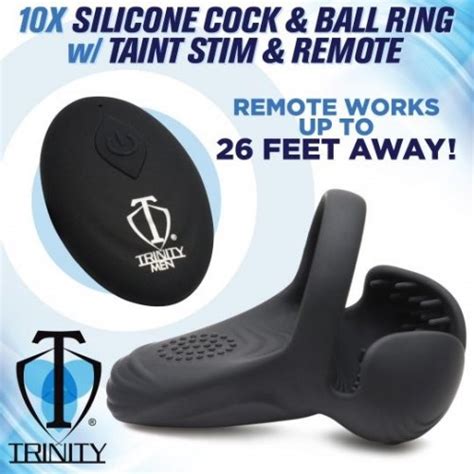 Trinity Vibrating Silicone Cock Ring With Taint Stim And Remote Control Sex Toys At Adult Empire