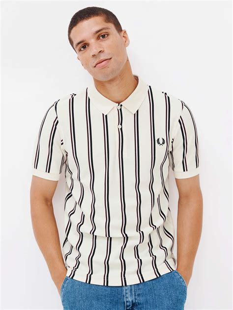 Fred Perry Vertical Stripe Short Sleeve Polo Shirt 560 At John Lewis