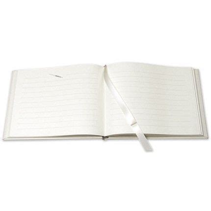This classic guest book was made of white leather and decorated with gold foil. White Leather Guest Book | Fine Stationery