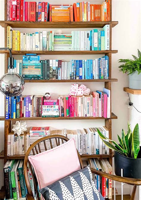 How To Create An Eye Catching Colour Coded Bookshelf Pinkscharming