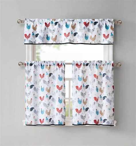 4.5 out of 5 stars, based on 113 reviews 113 ratings current price $12.73 $ 12. Zakpo Rooster 3 Piece Kitchen Curtain Set # ...