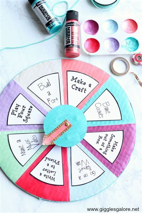 100 things to do when bored. DIY Summer Boredom Buster Spinner - Giggles Galore