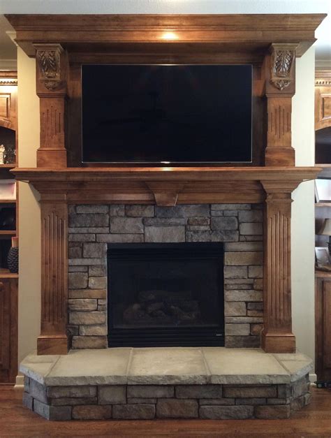 Mount Tv Above Fireplace Awesome Stacked Stone Replaces