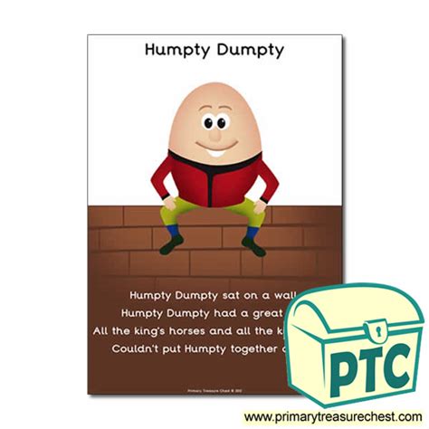 Humpty Dumpty Nursery Rhyme Poster Primary Treasure Chest