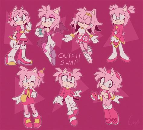 Outfit Swap Amy Rouge Amy Rose Sonic And Amy Hedgehog Art