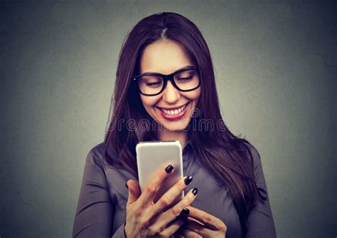 Young Woman Using A Mobile Phone Stock Image Image Of Holding Media