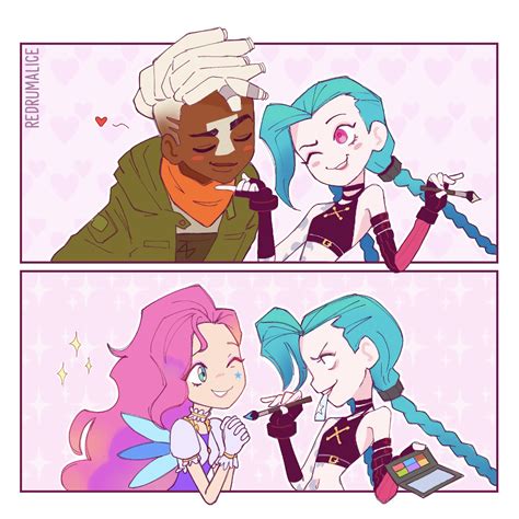 Jinx Arcane Jinx Seraphine Ekko And Firelight Ekko League Of Legends And 1 More Drawn By